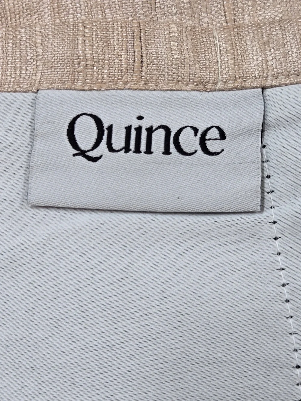 NWT QUINCE Set Of 2 48x96 Raw Silk Blackout Curtains Sand 9074